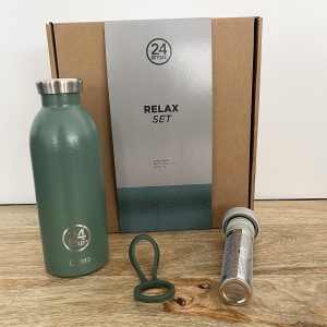 Coffret gourde infusion CLIMA 500 ml – Moss Green | 24 Bottles