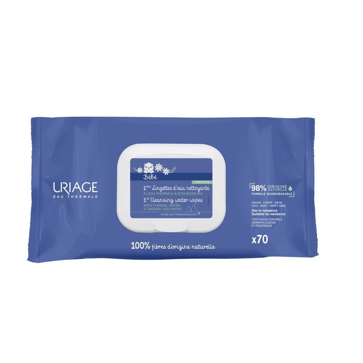 URIAGE Bébé 1ÈRE Lingettes d’Eau Nettoyante